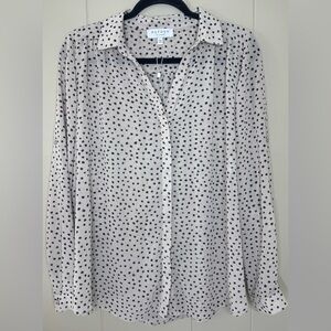 NWOT Hayden Hidden Button Up Long Sleeve Blouse Womens Large